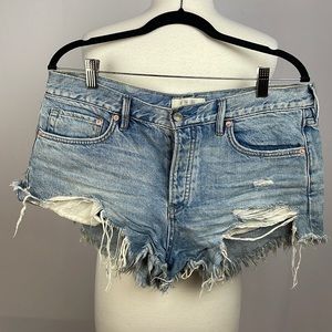 Free People Loving Good Vibrations Cutoff Shorts